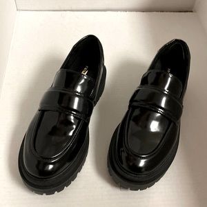 Primark Chunky Y2K Loafers Size 9 Black